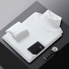 Men's Turtleneck Sweater with Faux Pocket Pullover | Streetwear