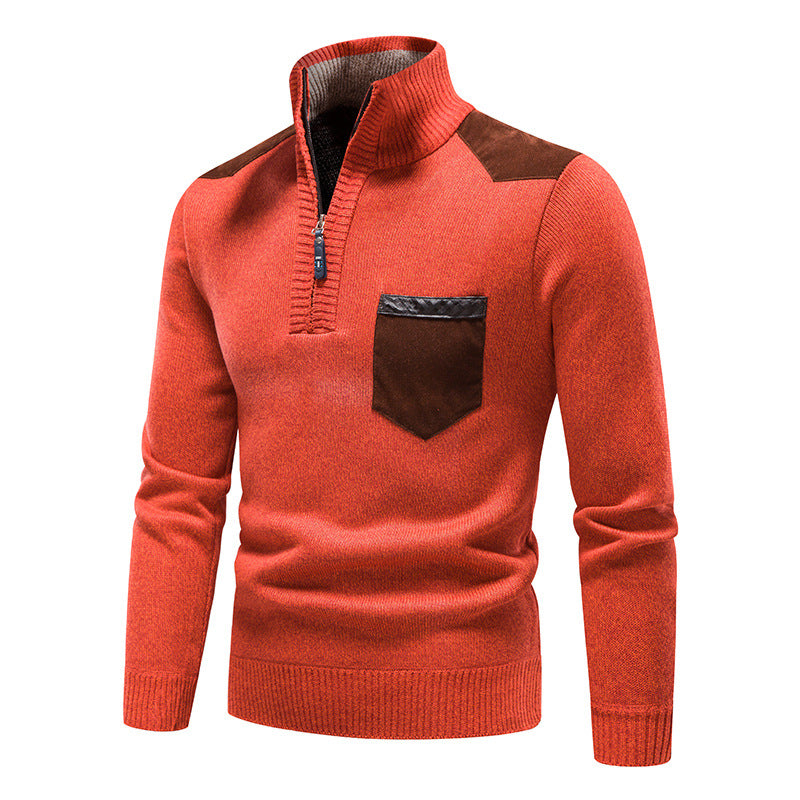 Thickened Plush Sweater Pullover with Zipper