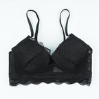Black Lace Women's Lingerie with Adjustable Bra Support