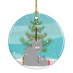 Norwegian Forest Cat Christmas Ceramic Ornament