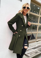 Women's Long Wool Trench Coat (One Piece)