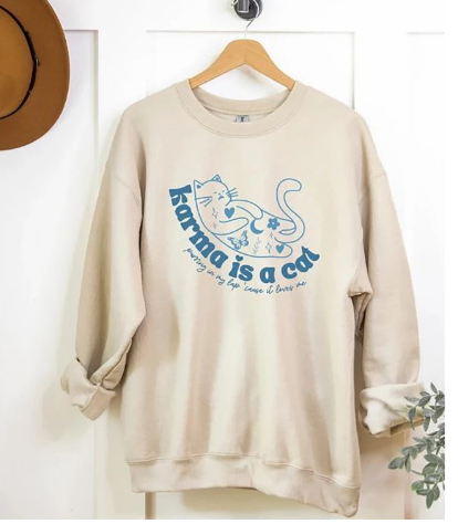 Retro Crew Neck Sports Sweater for Women