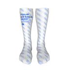 20-inch Black Thermal Socks with Thickened Heel