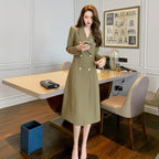 Mid-Length Women's Fashion Trench Coat Design