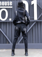 Fashion Personalized Denim Coat and Harem Pants Set