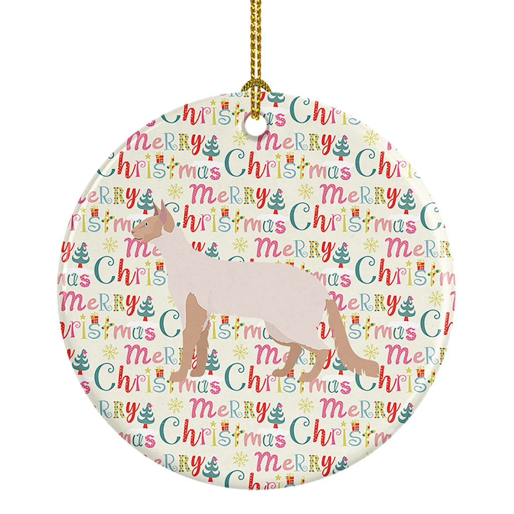 Colorpoint Longhair #2 Cat Christmas Ceramic Ornament