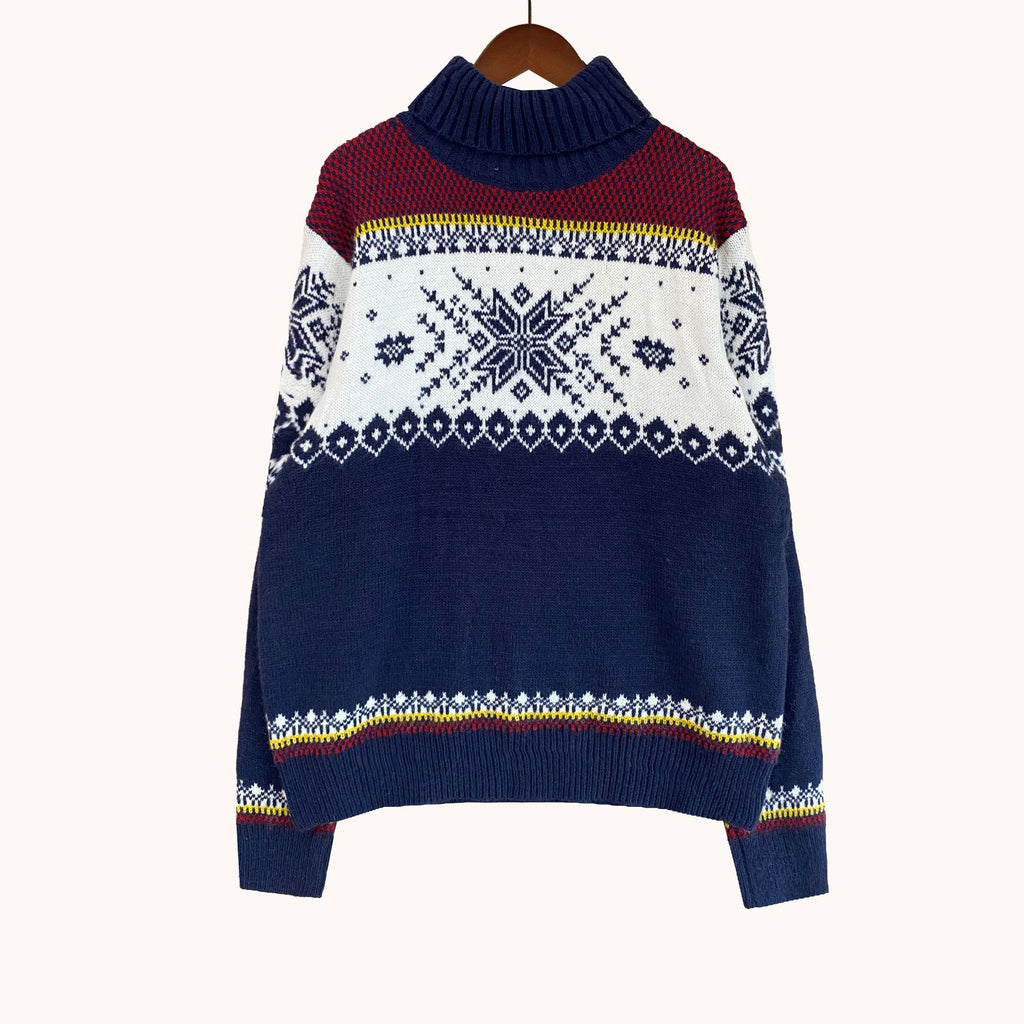 Couple's Loose High Neck Long Sleeve Christmas Sweater