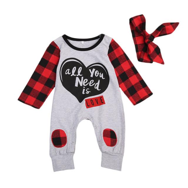 New Girls' Long Sleeve Bodysuit Outfit in European Style