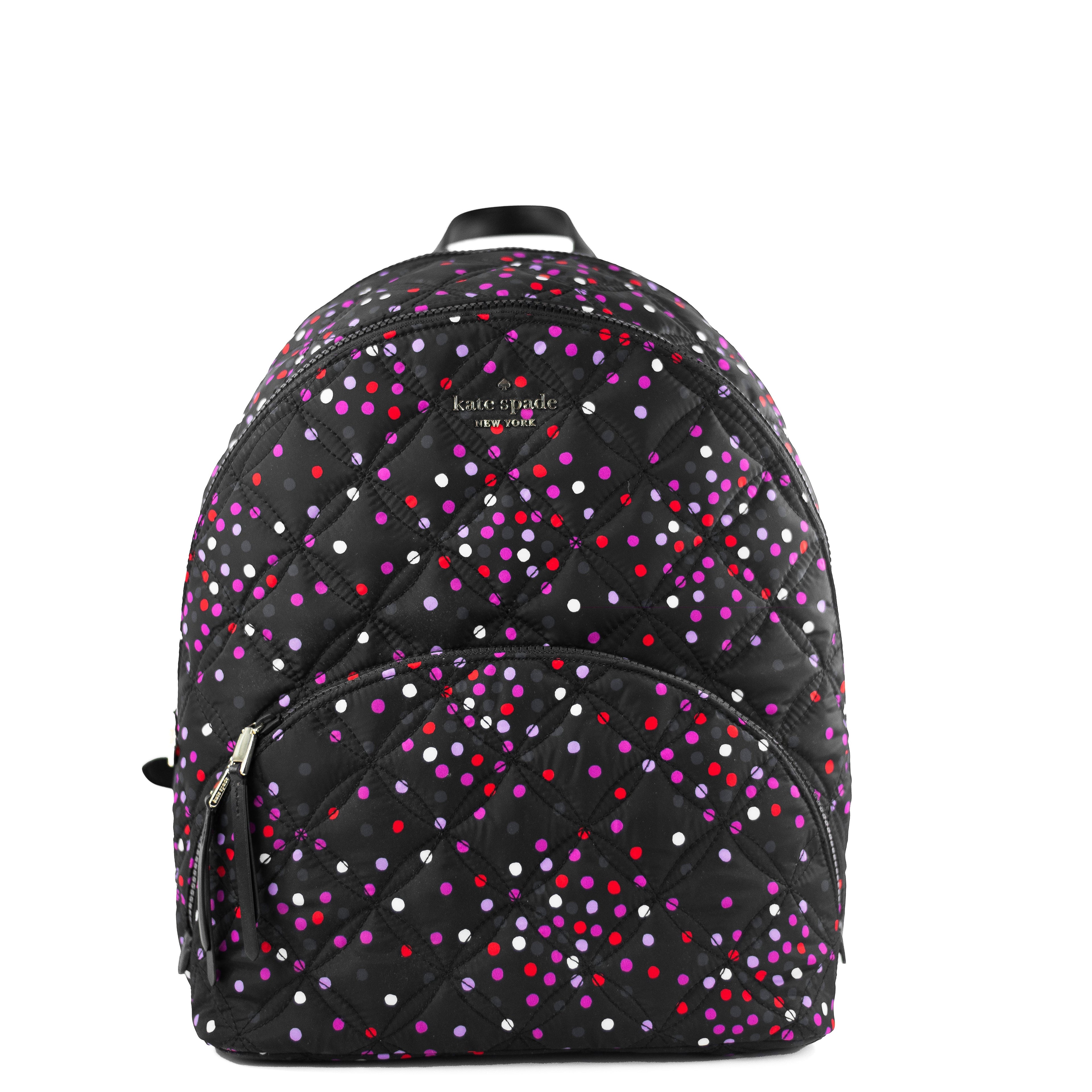 Kate Spade Karissa Large Nylon Quilted Festive Backpack Bundle | Streetwear