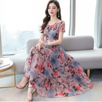 Korean Style Printed Summer Dress for Women