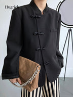 Retro Stand Collar Suit Coat for Women - 2022 Design
