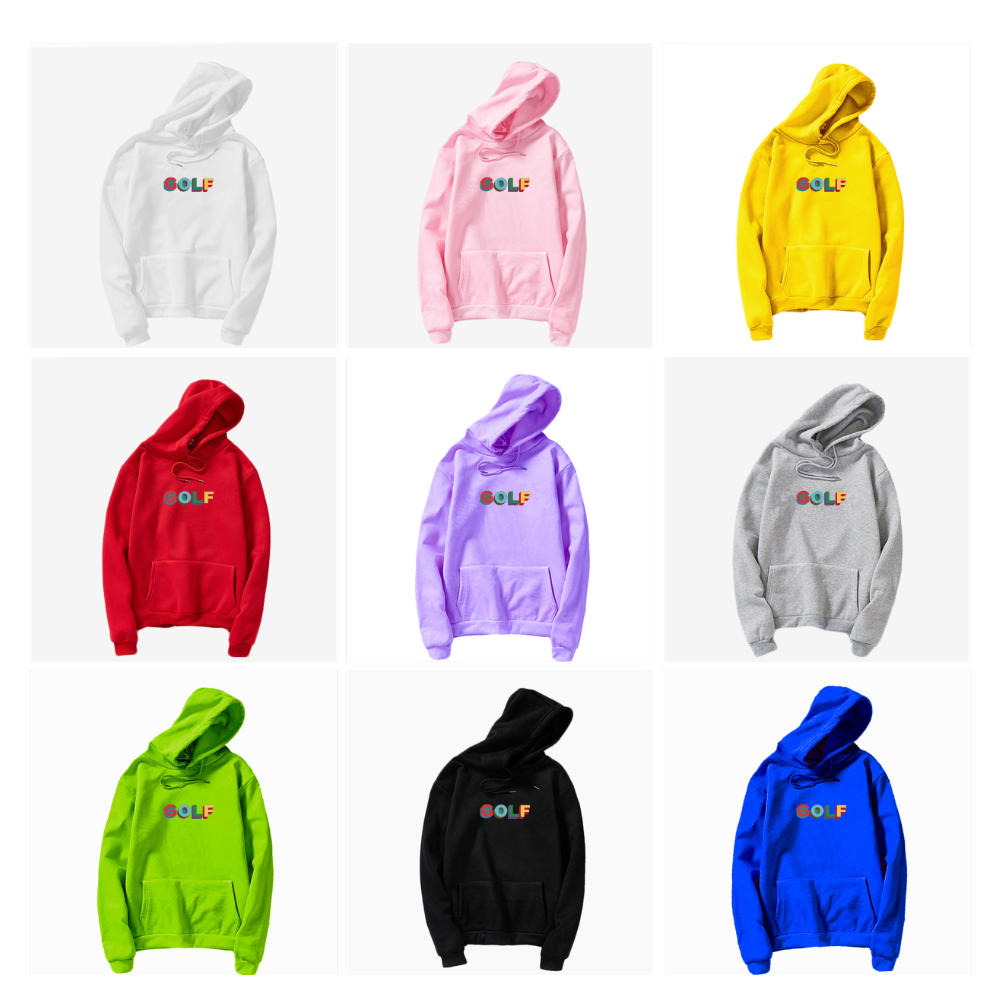 Harajuku Style Hooded Sweatshirt with COLF Print | Streetwear