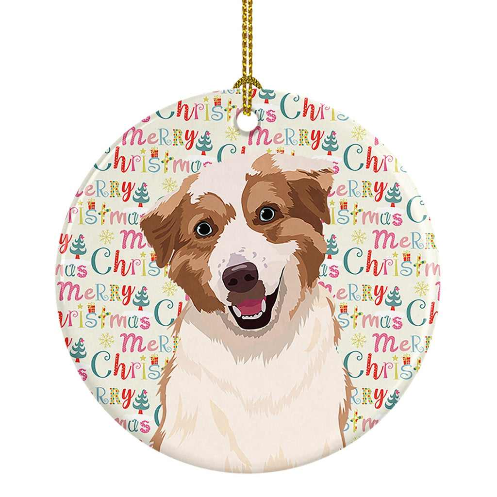 Australian Shepherd Red and White #1 Christmas Ceramic Ornament