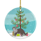 Siberian Forest Cat Christmas Ceramic Ornament