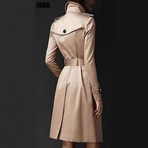 Scarlett Women's Trench Coat - Double-Breasted Design