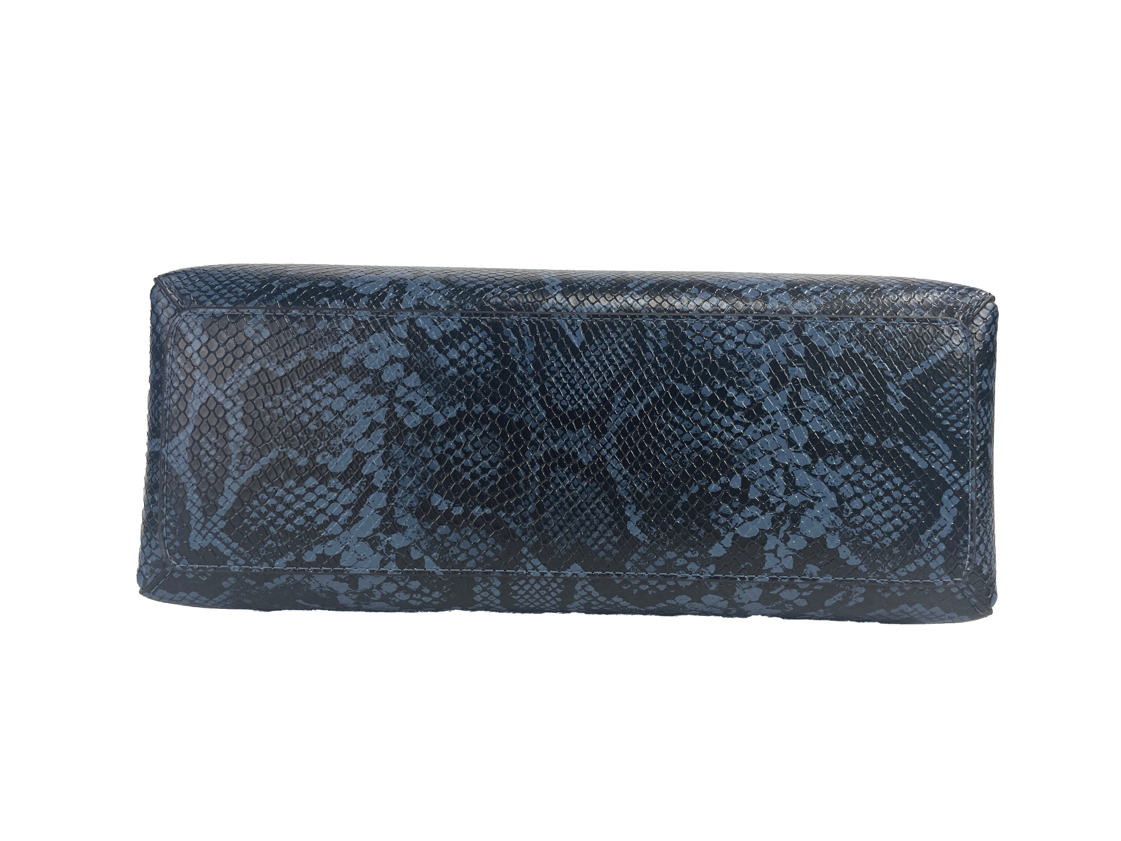 Michael Kors Reed Large Snake Skin Belted Satchel