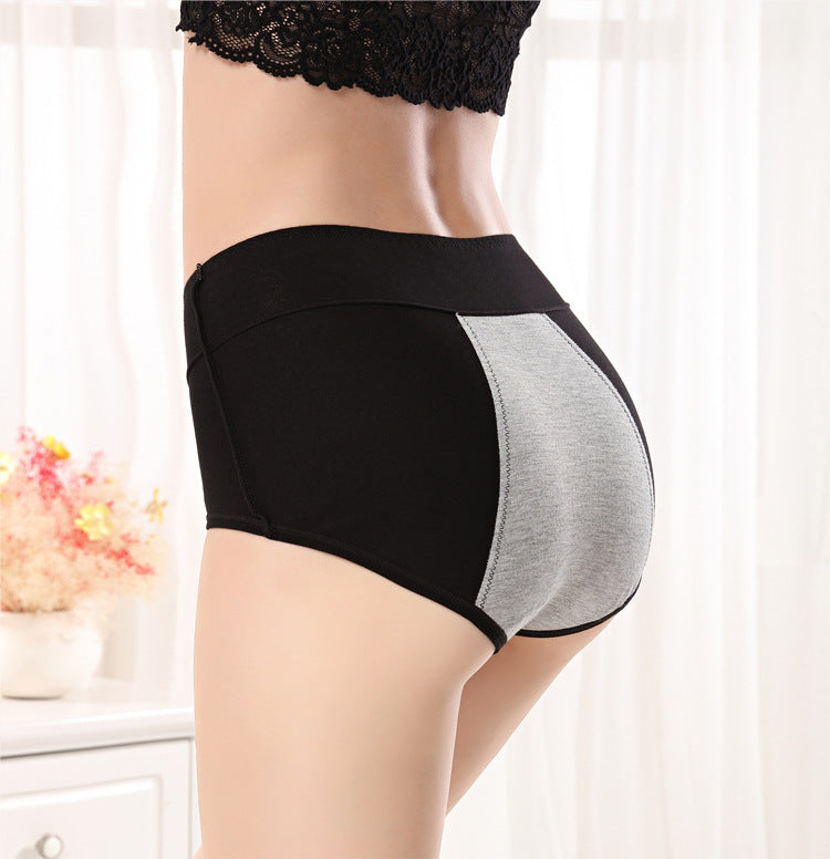 Plus Size Cotton Menstrual Leak-Proof High-Waist Panties