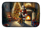 Bloodhound and Santa Claus Dish Drying Mat