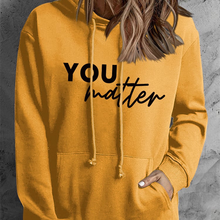 Women's Hooded Pullover with Front and Back Print | Streetwear