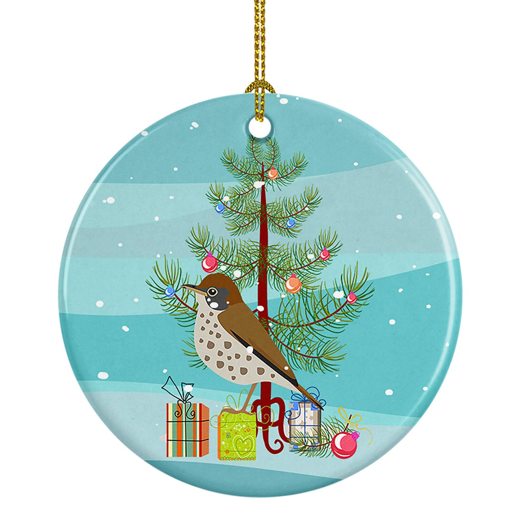 Thrush Merry Christmas Ceramic Ornament