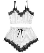 Lingerie Set with Sleeveless Bra and Women's Nightwear