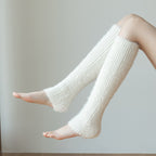 Cashmere-Infused Thickened Feather Yarn Foot Socks