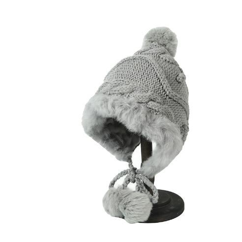 Thick Wool Cape Hat with Cute Ears | Embroidered Cap