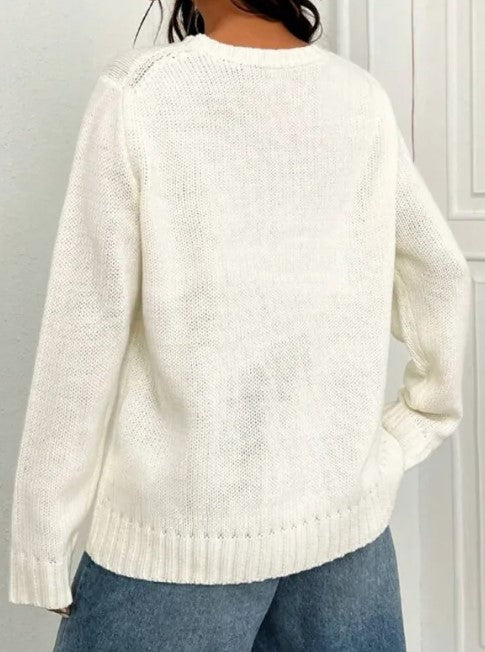 Round Neck Flag Sweater