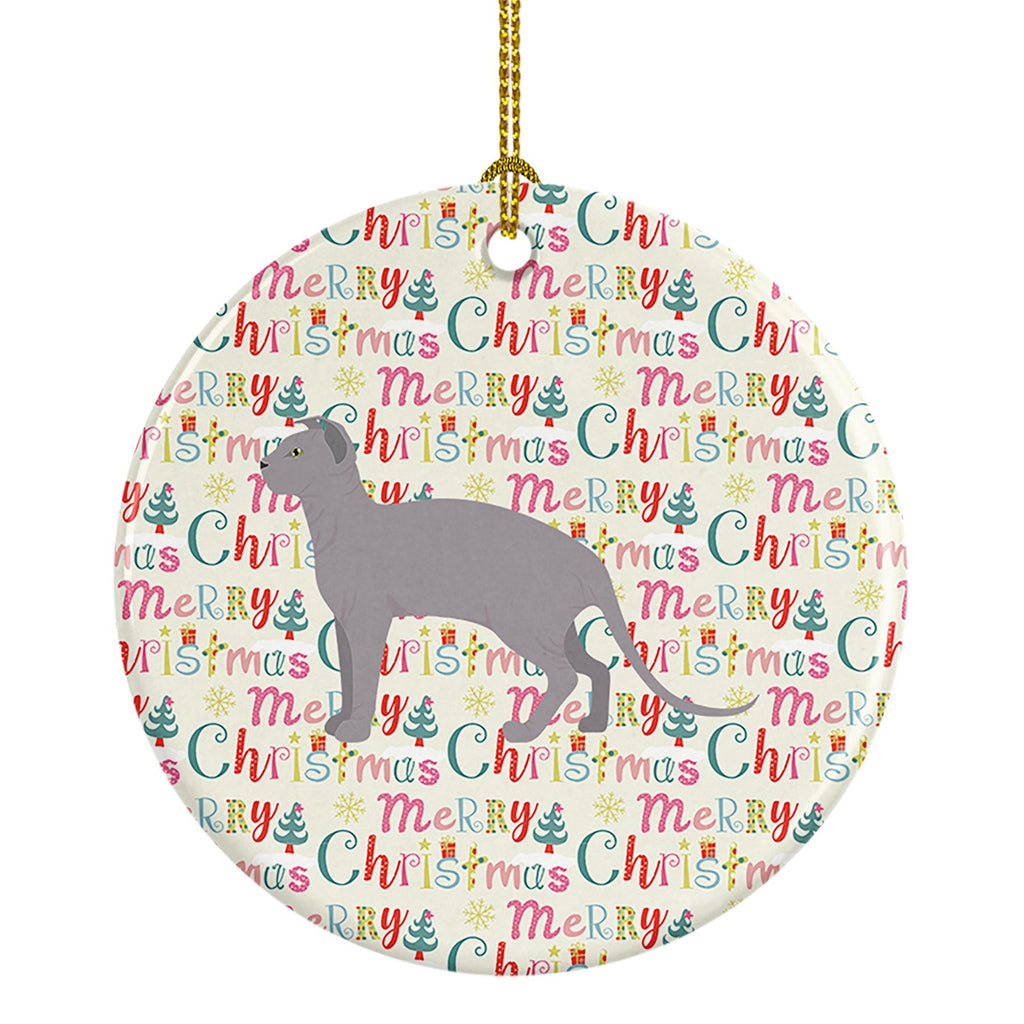 Ukrainian Levkoy #2 Cat Christmas Ceramic Ornament