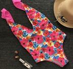 One-Piece Swimsuit, Sexy Women's Solid Color Bikini