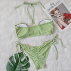 2022 New Sexy Bikini with Metal Accessories and Cutouts