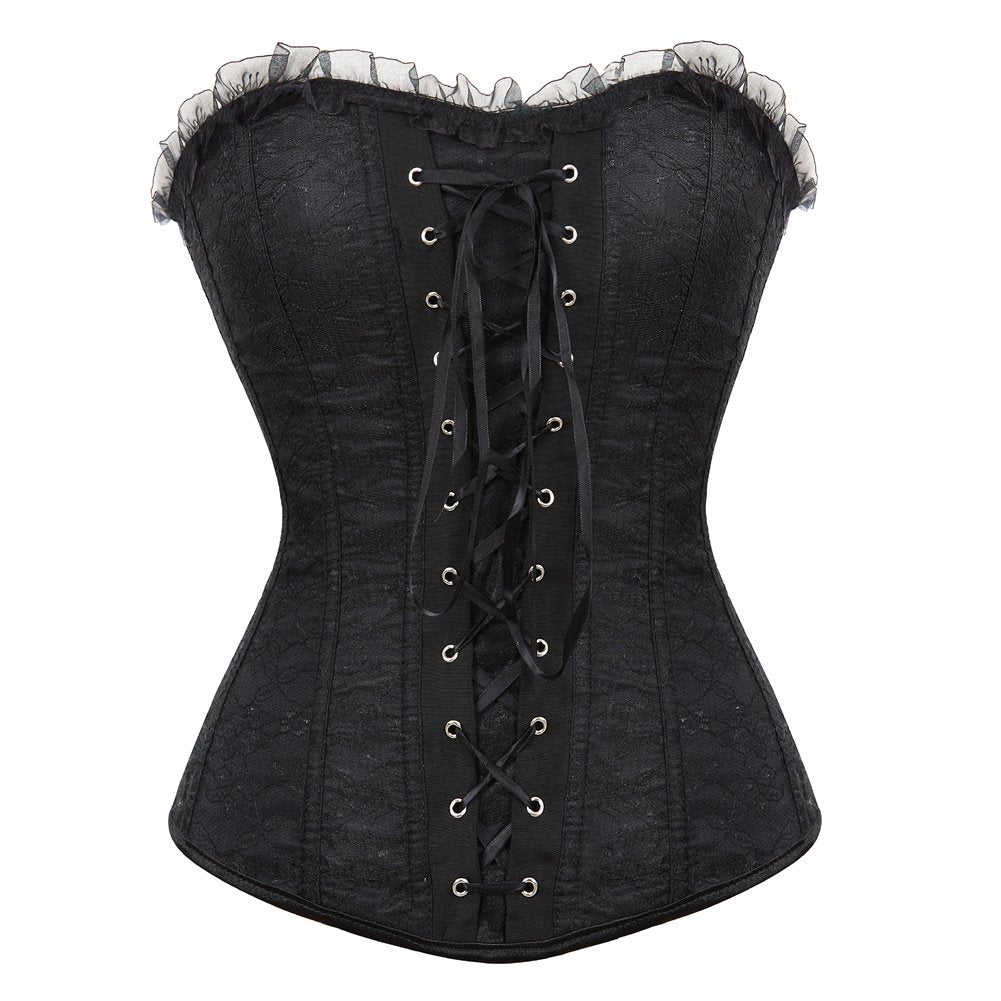 Lace Fabric Double Adjustable Bodysuit