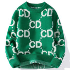 Thickened Round Neck Soft Knit Sweater with Loose Fit