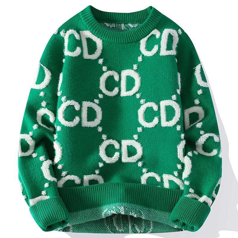 Thickened Round Neck Soft Knit Sweater with Loose Fit