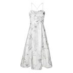 LIVA Floral Sheer Maxi Dress with Spaghetti Straps