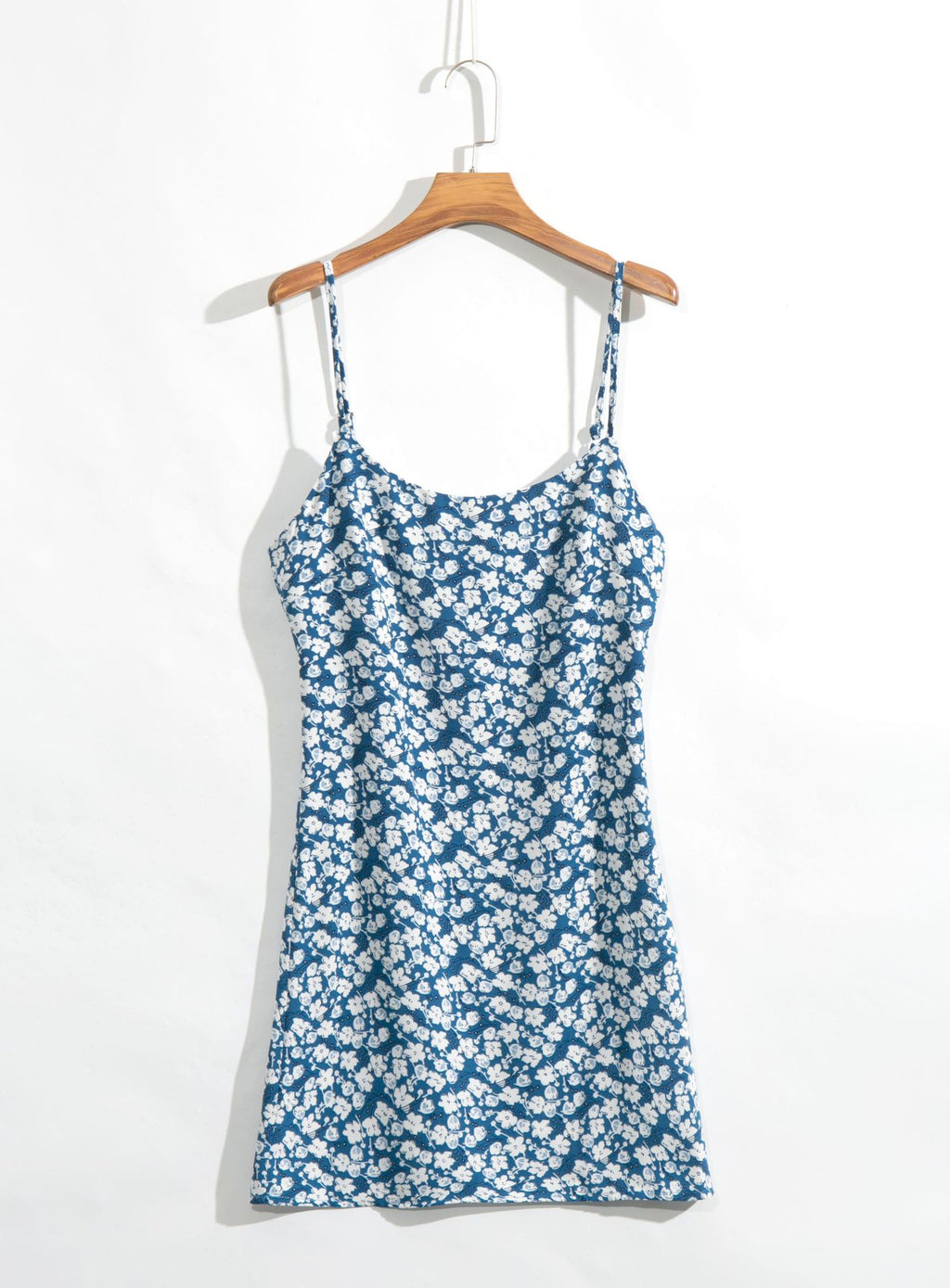 Blue Floral Cami Dress for Petite Women (Summer)