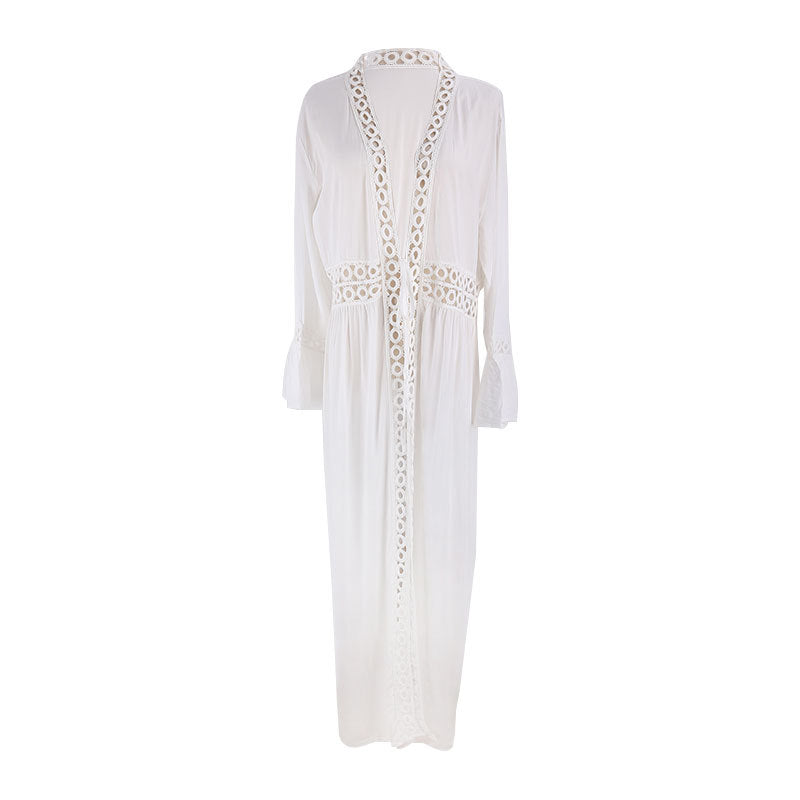 Beach Vacation Bikini Cover-Up Long Loose Dress Cardigan
