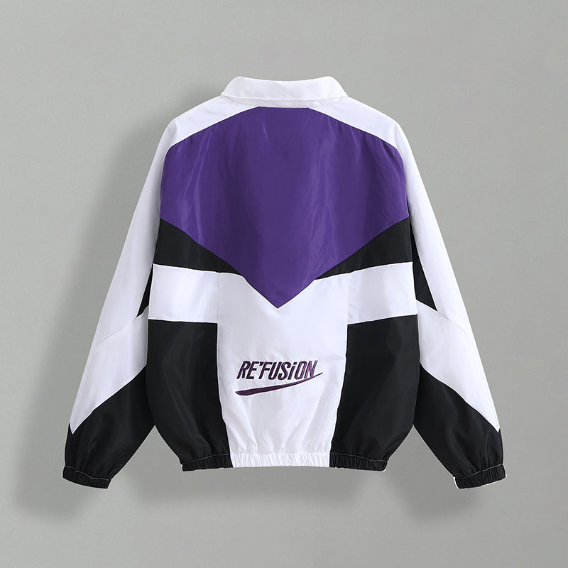 Men's Patchwork Embroidery Bomber Varsity Jacket