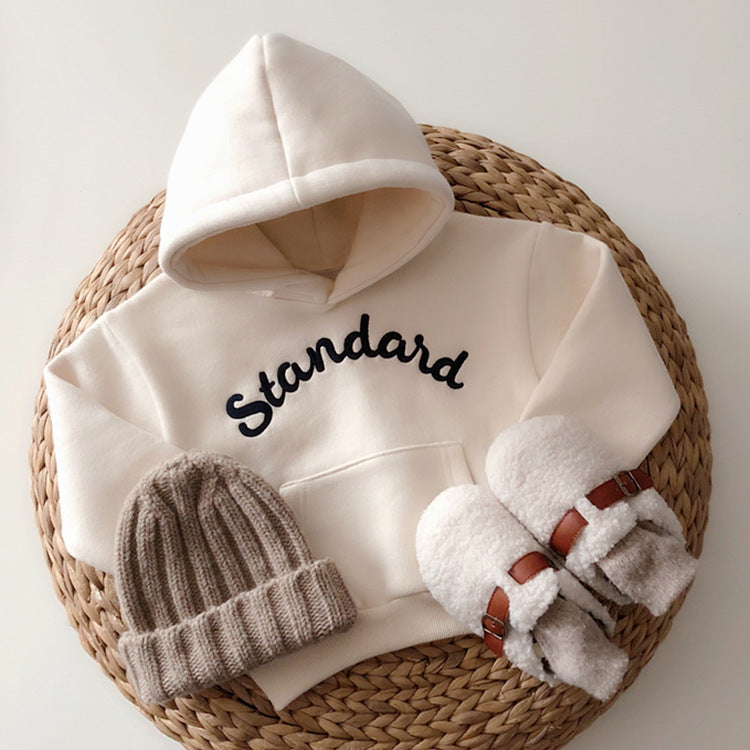 Korean Fan Letters Casual Hooded Pullover Sweater | Streetwear