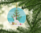 Sphynx Cat Christmas Ceramic Ornament