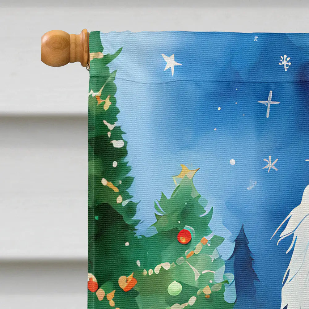 Old English Sheepdog Christmas House Flag