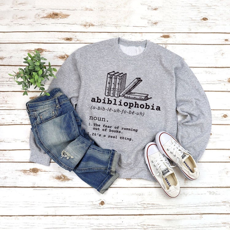 Loose Printed Long Sleeve Round Neck Sweater for Women