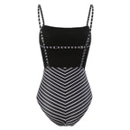 2024 Retro Striped Two-Piece Swimsuit Set