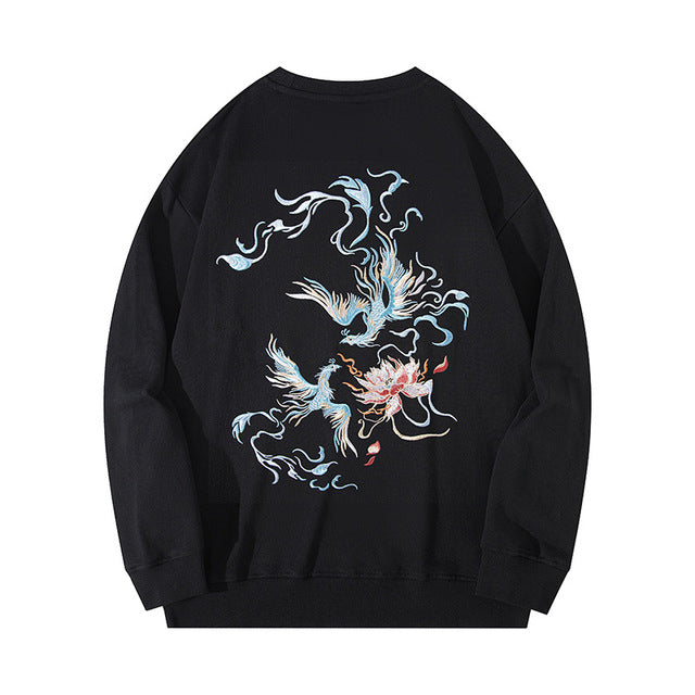 Vintage Embroidered Crewneck Sweatshirt Men’s Hoodie | Streetwear