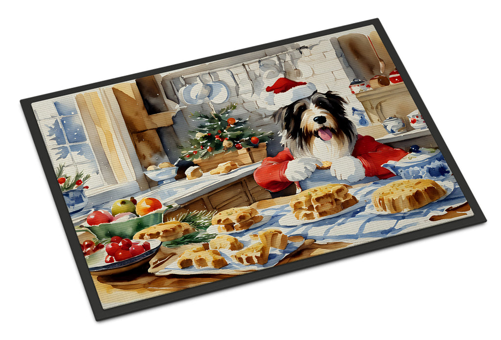 Bearded Collie Christmas Cookies Doormat
