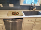 Boxer Christmas Flowers Dish Drying Mat