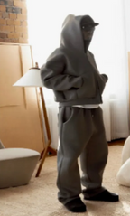 Simple Casual Couple Hoodie & Sweatpants Set | Streetwear