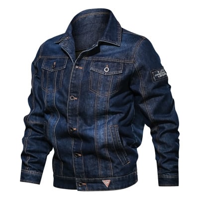 Men's Large Size Multi-Pocket Denim Jacket