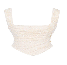 Elegant Corset and Skirt Set with Lace Details (One Piece)