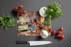 Irish Terrier Christmas Cookies Glass Cutting Board